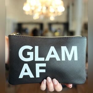 Crimes of Beauty “Glam AF” Cosmetic Faux Leather Wristlet Pouch